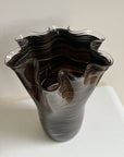 Chocolate Swirl Blown Glass Vase