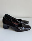 Chocolate Glossy Leather Pumps | Size 5.5
