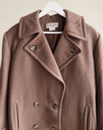 Calvin Klein Button Wool Peacoat Jacket - Hey Jude
