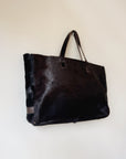 Dark Brown Pony Hair Tote