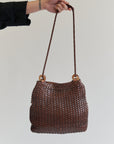 Auburn Woven Leather Shoulder Bag - Hey Jude