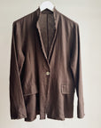 Raw Edge Cocoa Blazer