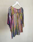 Kaleidoscope Sheer Silk Draped Blouse