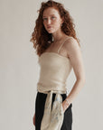 Ivory Angora Ribbed Tank
