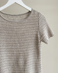 Taupe Open Weave Knit Tee