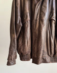 Cocoa Leather Bomber Jacket - Hey Jude