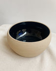 Oat + Black Ceramic Bowl