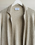 Oatmeal Silk Knit Cardigan