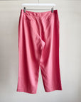 Petal Pink Silk Capri Pants