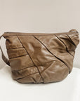 Mushroom Soft Leather Pleat Bag