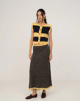 Carmen Says | Butter + Navy Alpaca Striped Vest