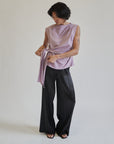 Wisteria Cotton Asymmetrical Wrap Top - Hey Jude