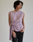 Wisteria Cotton Asymmetrical Wrap Top - Hey Jude