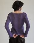 Grape Open Knit V-Neck Top - Hey Jude