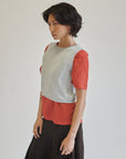 Powder Blue Silk Knit Top - Hey Jude