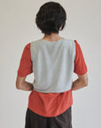 Powder Blue Silk Knit Top - Hey Jude