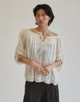 Marc Jacobs Cream Silk Peasant Blouse - Hey Jude