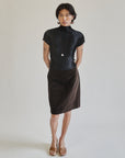 Black Textured Micro Pleat Top - Hey Jude