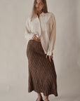 Birch Textured Knit Alpaca Skirt