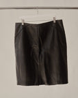 Ink Leather Pencil Skirt