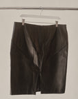 Ink Leather Pencil Skirt