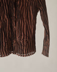 Bronze Pleated Crinkle Blouse