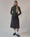 Forest Silk Knit Turtleneck