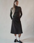 Kombu Wool A-Line Skirt
