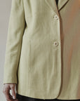 Chartreuse Textured Silk Blazer