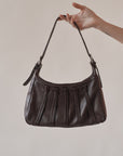 Chocolate Brown Leather Shoulder Bag