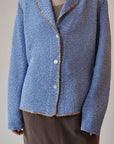 Cornflower Textured Button Up Jacket