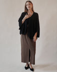 Onyx Silk Knit Shrug