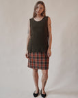 Autumn Plaid Wool Skirt