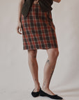 Autumn Plaid Wool Skirt
