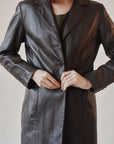 Russet Brown Leather Coat
