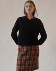 Autumn Plaid Wool Skirt