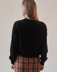 Black Cashmere V-Neck Sweater