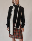 Black + White Cashmere Scarf