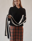 Black + White Cashmere Scarf