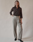 Bay Leaf Silk Trousers