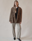 Autumn Houndstooth Wool Blazer