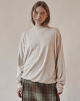 Oat Silk Knit Pullover Sweater