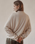 Oat Silk Knit Pullover Sweater