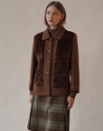 Teak Textured Leopard Jacket