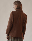Teak Textured Leopard Jacket