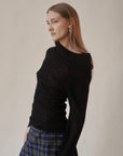 Raven Mohair Cowl Neck Sweater