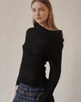 Raven Mohair Cowl Neck Sweater