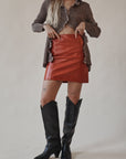 Chili Leather Mini Skirt