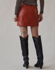 Chili Leather Mini Skirt