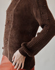 Toffee Silk Loose-Knit Sweater